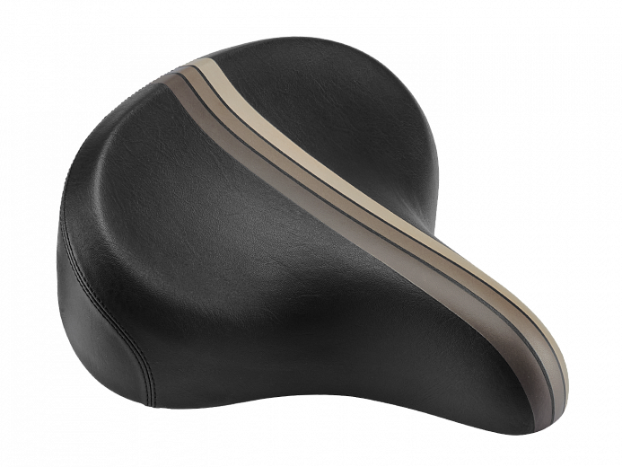 Седло для велосипеда Electra Retro Stripe Saddle w/Elastomers Black